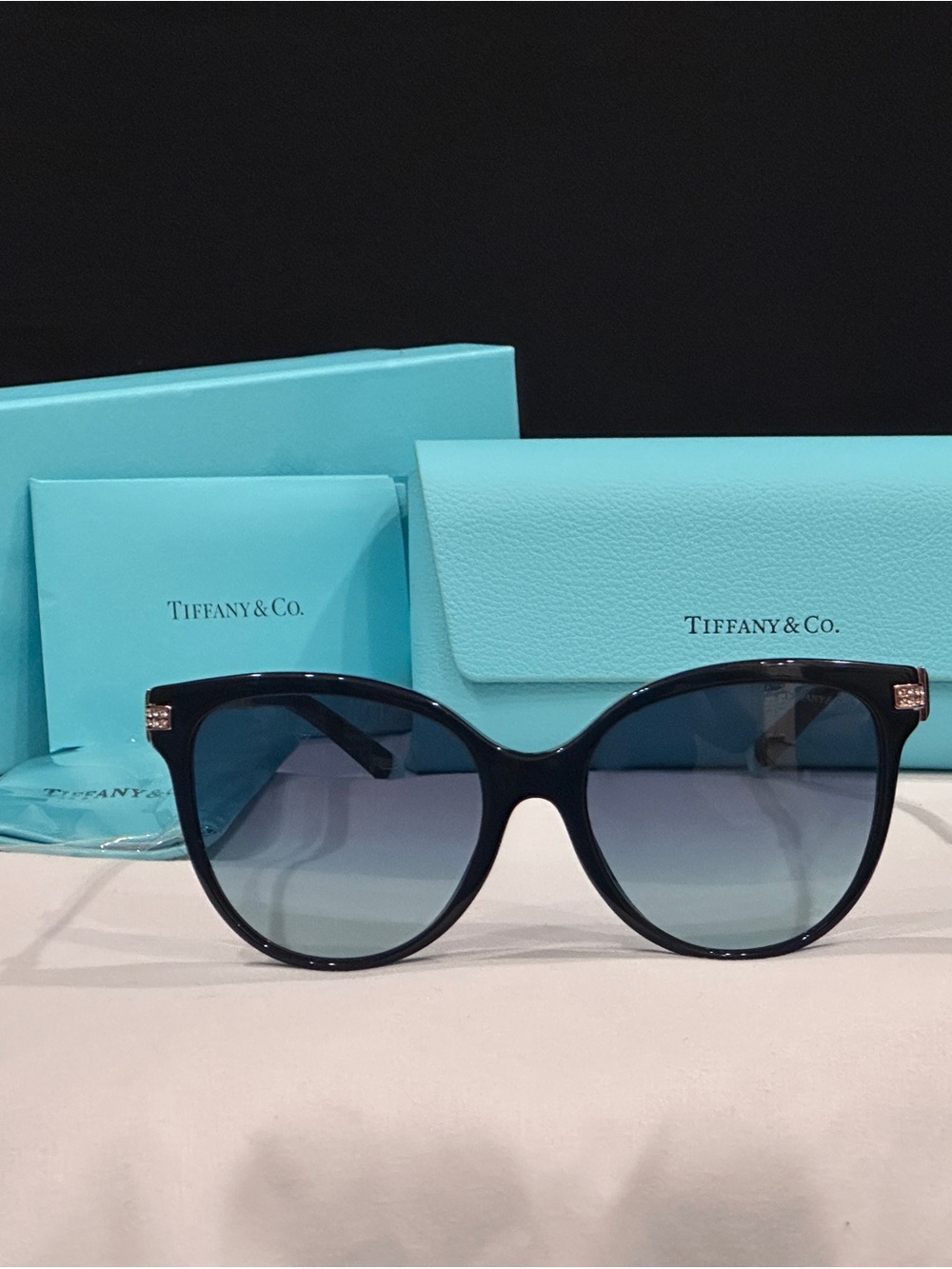 Tiffany & Co. Women's Blue Gradient Oversized Sunglasses